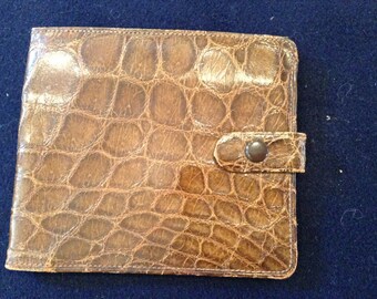 Vintage Crocodile Leather Wallet