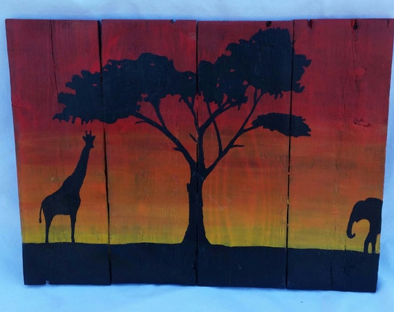 African safari pallet sign