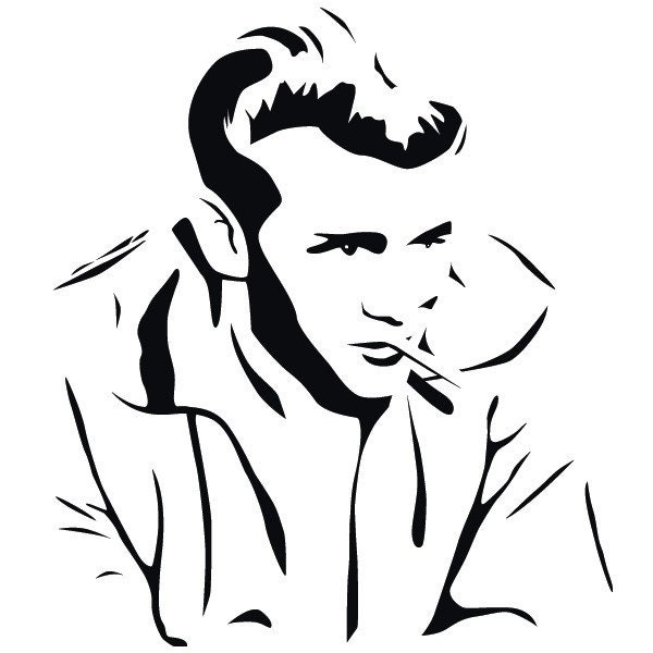 James Dean Vinyl Decal Walls Windows Laptops Glassware