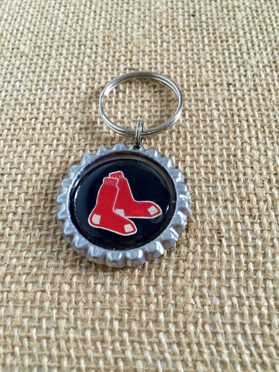 Items similar to Baseball Keychain, Boston Red Sox Keychains, Key Chains, Sports Keychains, Back