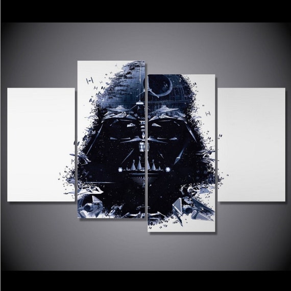 4 Piece Multi Panel Star Wars Wall Canvas Movie by OctoTreasures