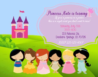 disney princess birthday invitation – Etsy