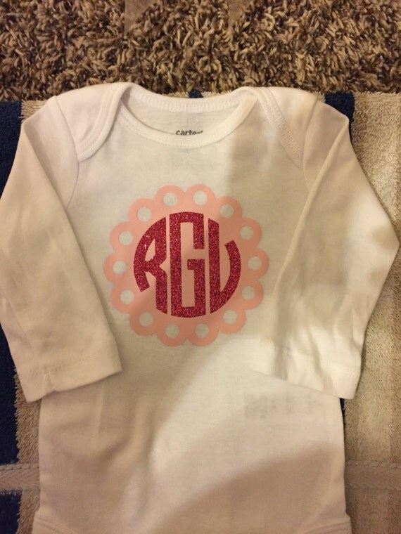 Baby Girl Onesie with Monogram