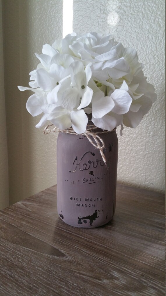 Items similar to Distressed Kerr Mason Jar *twine ribbon* on Etsy