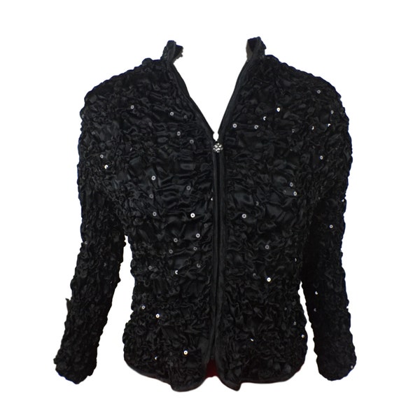black sequin wrap