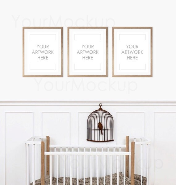 Nursery print Styled Frame Mockup Kids room print Baby