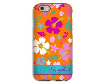 Hawaiian Flowers iPhone SE case, floral iPhone 6s Plus case, iphone 6s/6s Plus/6/6 Plus/5s/5 cases, personalized iphone cases