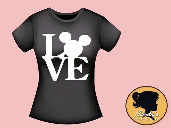 Download Mickey Love SVG Peace Love Silhouette Mickey love Mouse