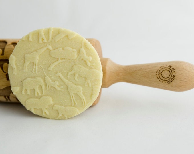 JUNGLE ANIMALS rolling pin, embossing rolling pin, engraved rolling pin for a gift, animals, ZOO, gift ideas, gifts, unique, autumn, wedding