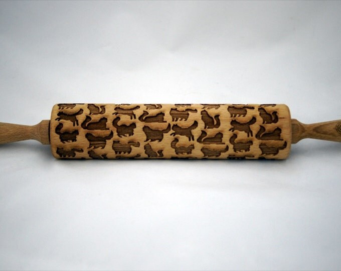 PERSIAN CAT rolling pin, embossing rolling pin, engraved rolling pin for a gift, GIFT, gift ideas, gifts, unique, wedding