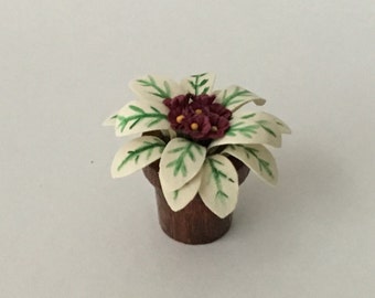 Dollhouse Miniature African Violet Artist Made