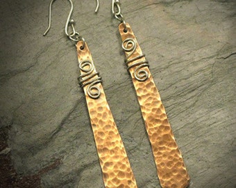 Glee - Copper & Silver earrings