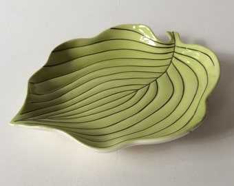 Vintage Carlton Ware Australian Design Handpainted Leaf Dish