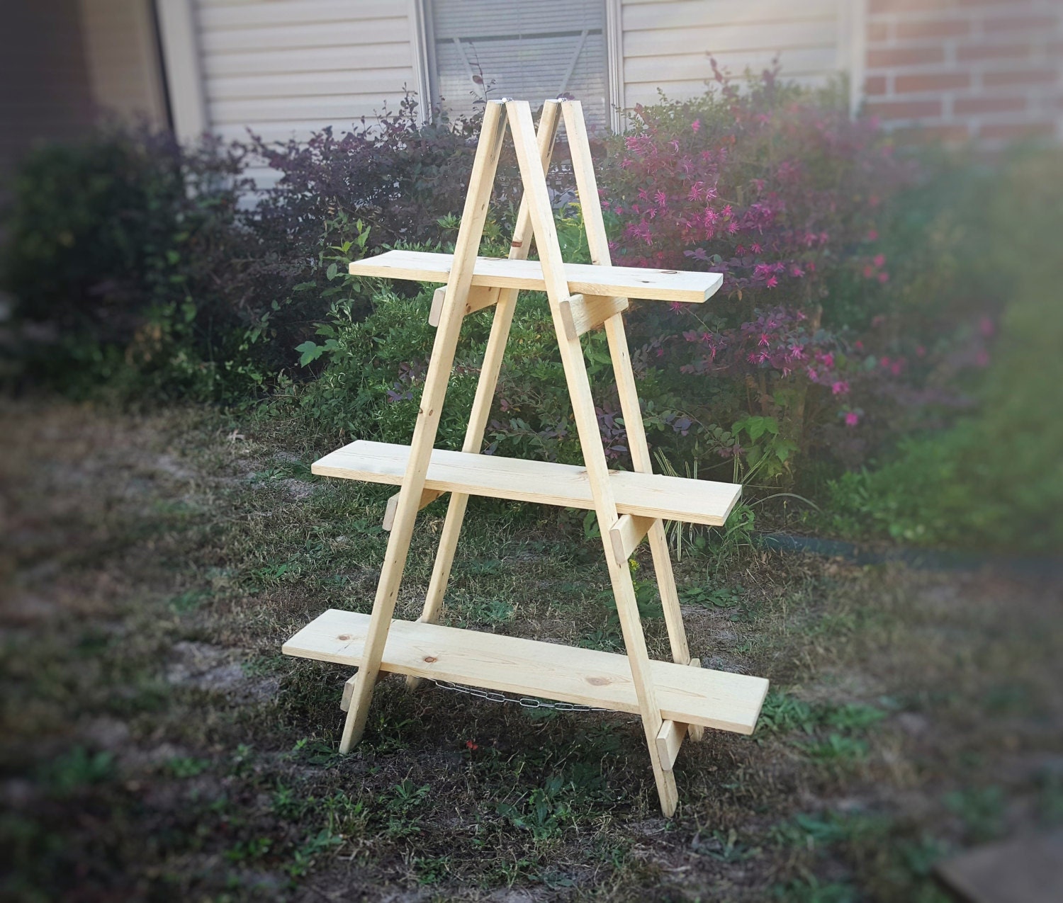 Ladder Shelf/ 4 ft Wooden Ladder/ Craft Fair Display/ Craft