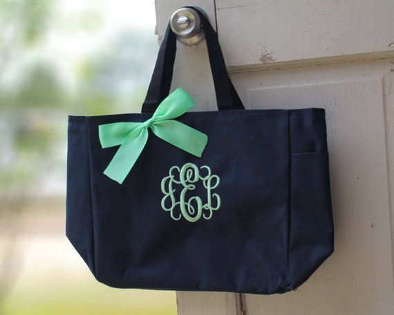 6 Personalized Bridesmaid Gift Tote Bags by PersonalizedGiftsbyJ