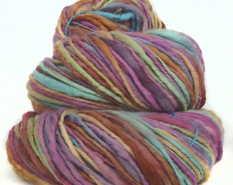 Handspun Yarn handdyed superfine merino wool