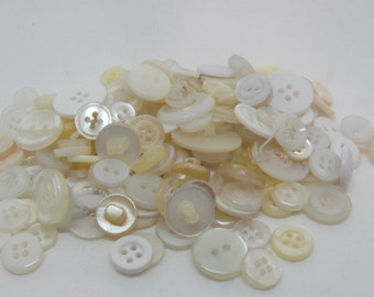 Mixed Bundle of White and Off White Buttons (BT1)