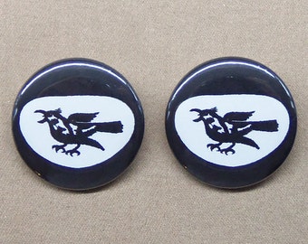 Man From U.N.C.L.E. 2 THRUSH Logo Buttons 1.25" UNCLE T.H.R.U.S.H. Napoleon Solo