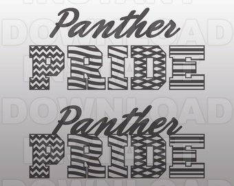 Panther Pride SVG File - Varsity SVG File -Vector Art- Commercial & Personal Use - svg file for Cricut,svg file for Silhouette,vinyl cutting