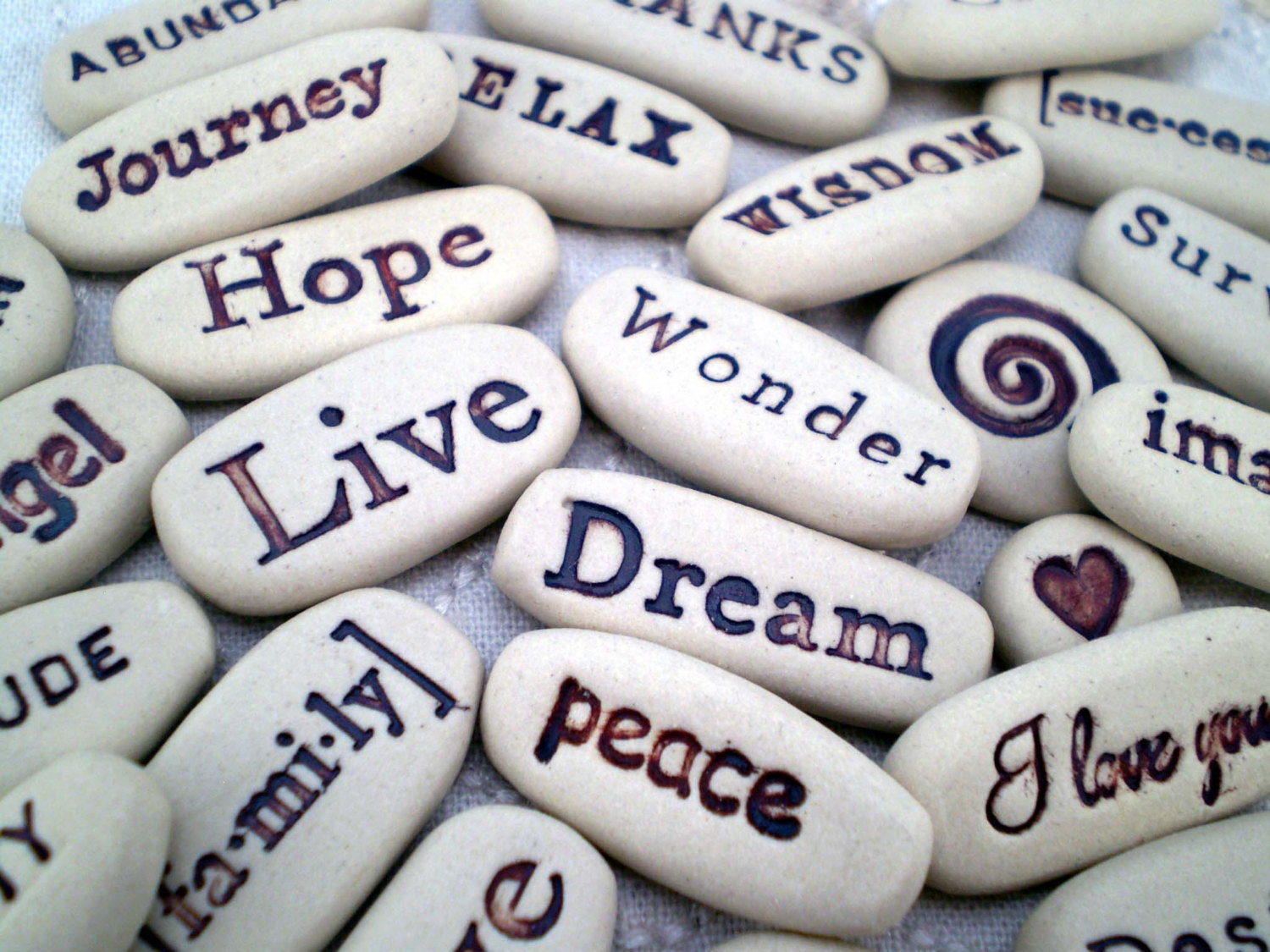 20 Affirmation Stones Inspirational Stones Message Stones