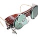 Steampunk Goggles Antique WILLSON Steam Punk Glasses GREEN TINT Lenses Brown Leather Side Shields Loupes Burning Man - Goggles by edmdesigns