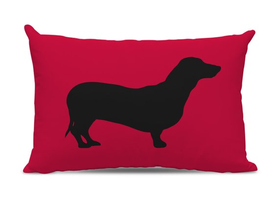 dachshund lumbar pillow