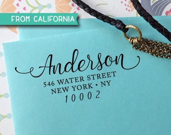 CUSTOM ADDRESS STAMP - Self inking Stamp, Rubber Stamp, Return Address stamp, Personalized Stamp, rsvp Address Stamp, Wedding Stamp 301