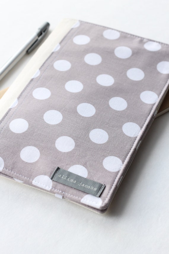 SAMPLE SALE Notepad Cover in Gray Dots