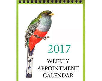 ink blotter calendar 2018 bird