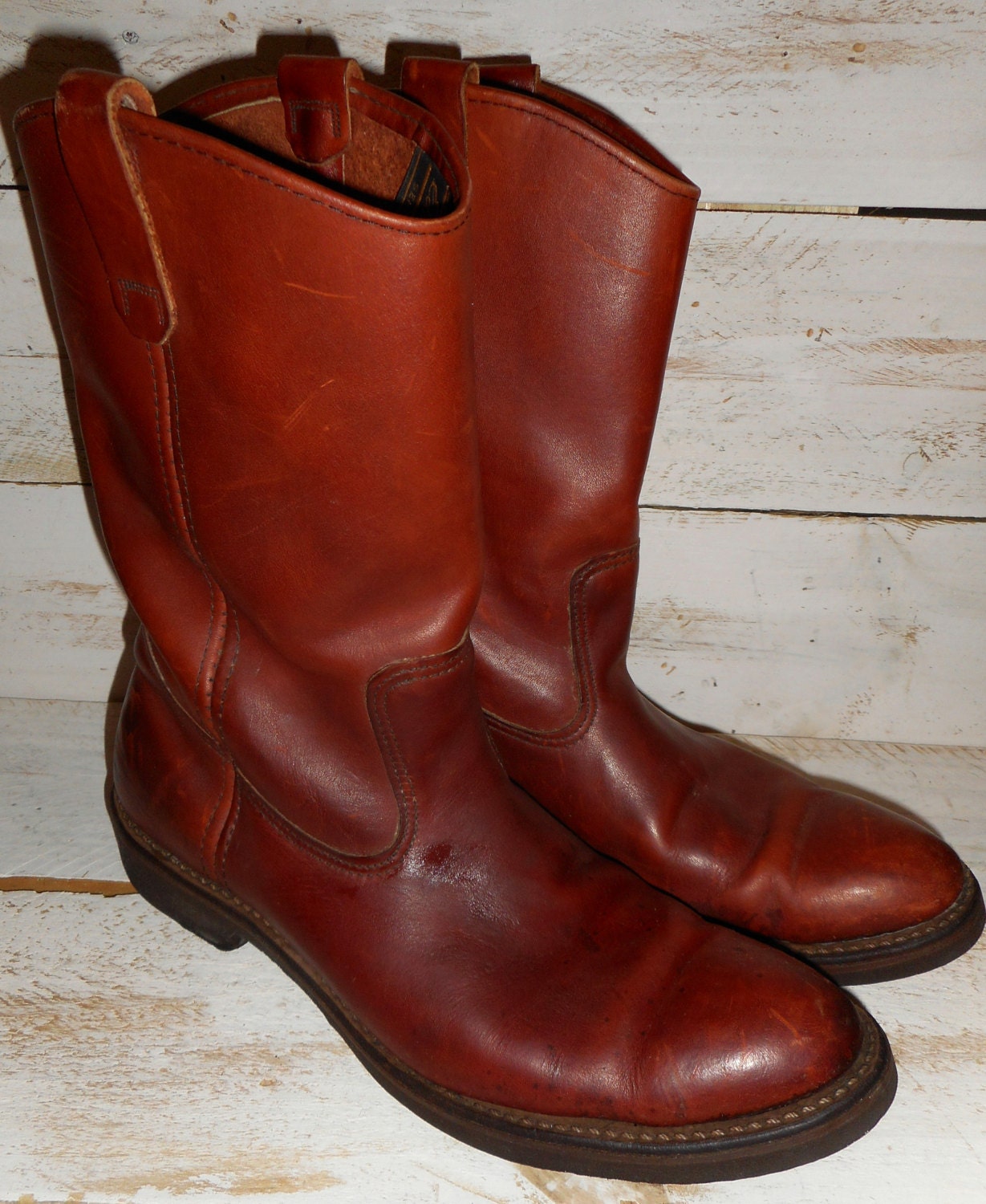 Vintage Eddie Bauer Riding/Cowboy Boots Men's Leather