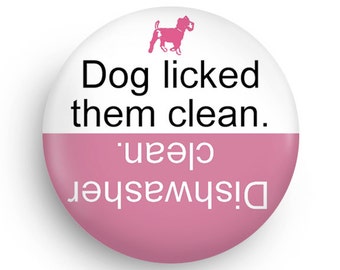 Clean Dirty Dishwasher Magnet, Gift for Dog Owner, Funny Fridge Magnet