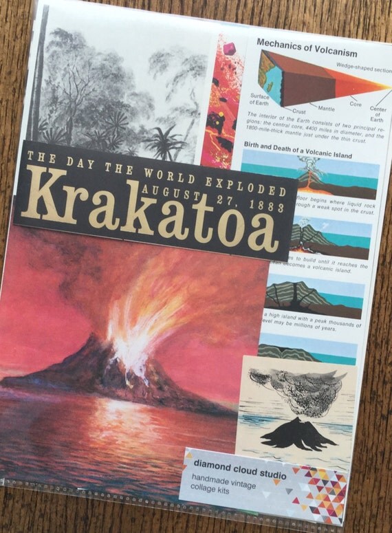 Lets Travel to The Island of Krakatoa Vintage Volcano