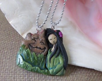 I lava you - Disney Pixar Lava friendship necklace set