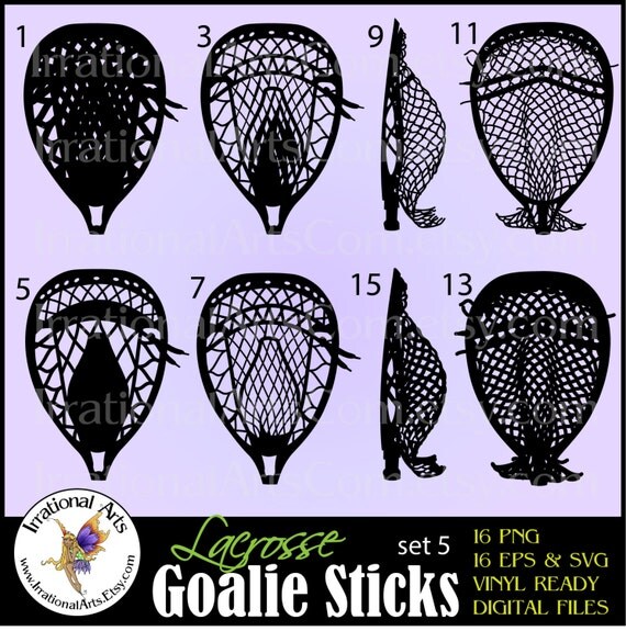 Download Lacrosse Goalie Sticks set 5 Vinyl Ready Vector digital ...