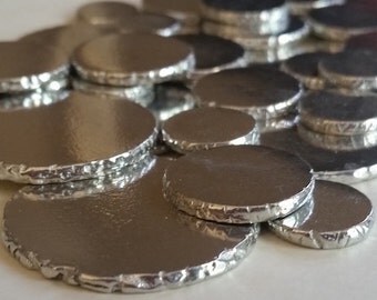 Pewter Stamping Blanks - Coins - Qty 5, stamping blanks, rustic disc, disk, Bopper, stamping supplies, hand stamping, silver substitute