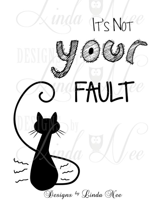 Items similar to Printable Wall Decor ~ Smelly Cat It's Not Your Fault ...