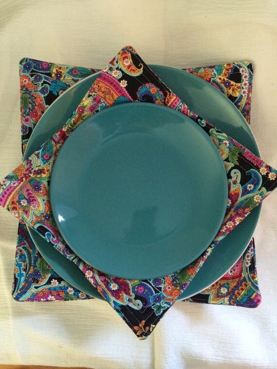 Items similar to 11" and 8" microwave plate cozy on Etsy