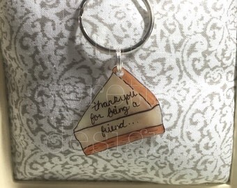 Golden Girls/Thank You for Being a Friend/Cheesecake Keychain