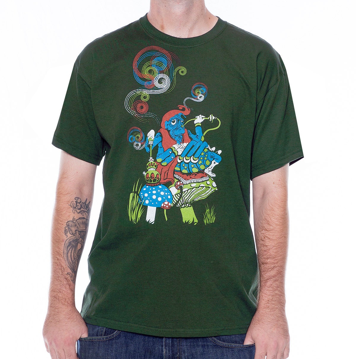 Hookah Smoking Caterpillar tshirt Alice in Wonderland