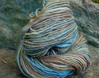 Handspun yarn, handpainted thick and thinworsted yarn, wool, multiple skeins available-TETHYS