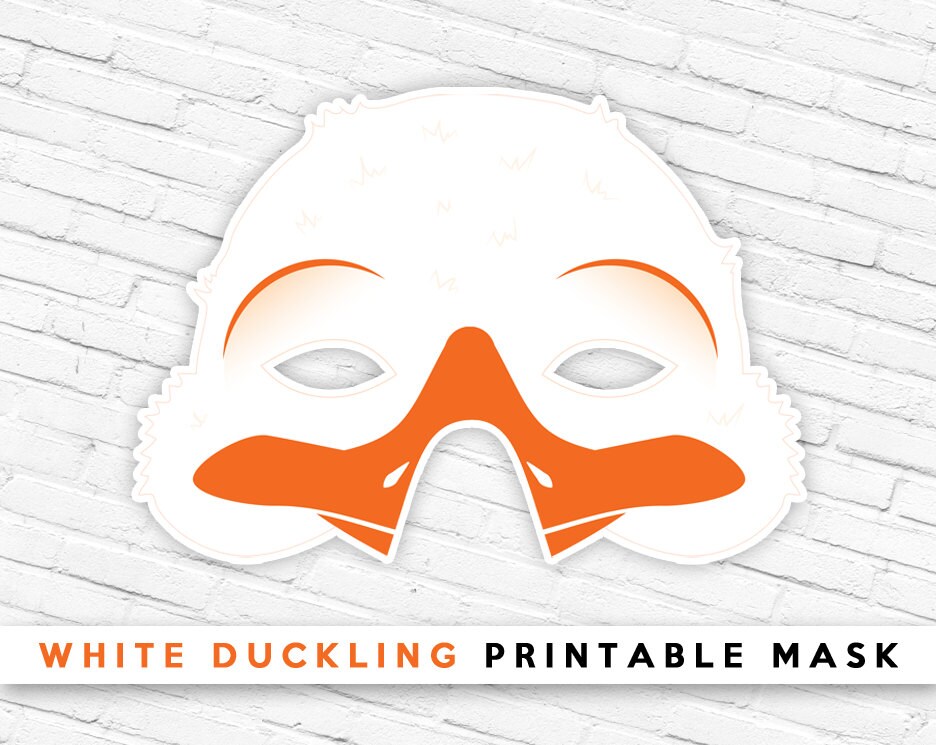 White Duckling Printable Mask White Duck Mask Spring