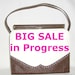 SALE ... Spectator, brown and cream vintage handbag