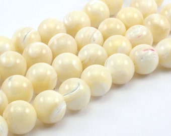 Mother Of Pearl 12mm Gemstone Beads Full Strand 15.5 Inches T015