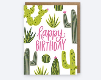 Happy Birthday Cactus Card