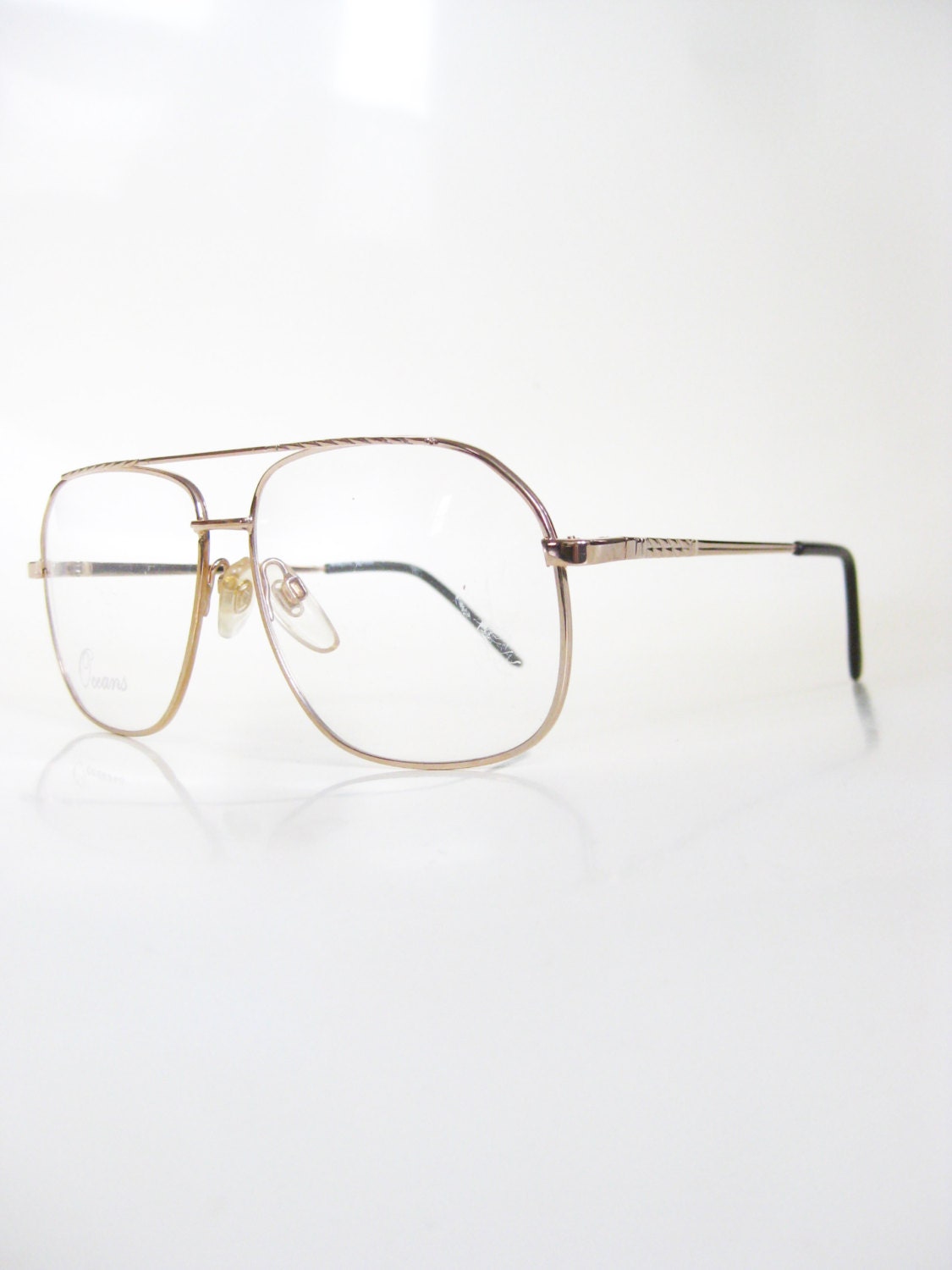 Vintage Gold Aviator Mens Eyeglasses Glasses by OliverandAlexa