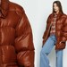 North Face Jacket DOWN Puffy Jacket Retro Ski Jacket Brown 80s Puffer Coat 70s Puff 1980s Hipster 1970s Vintage Quilted Red Extra Large xl