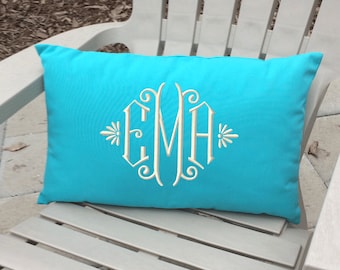 Monogrammed Outdoor Pillow