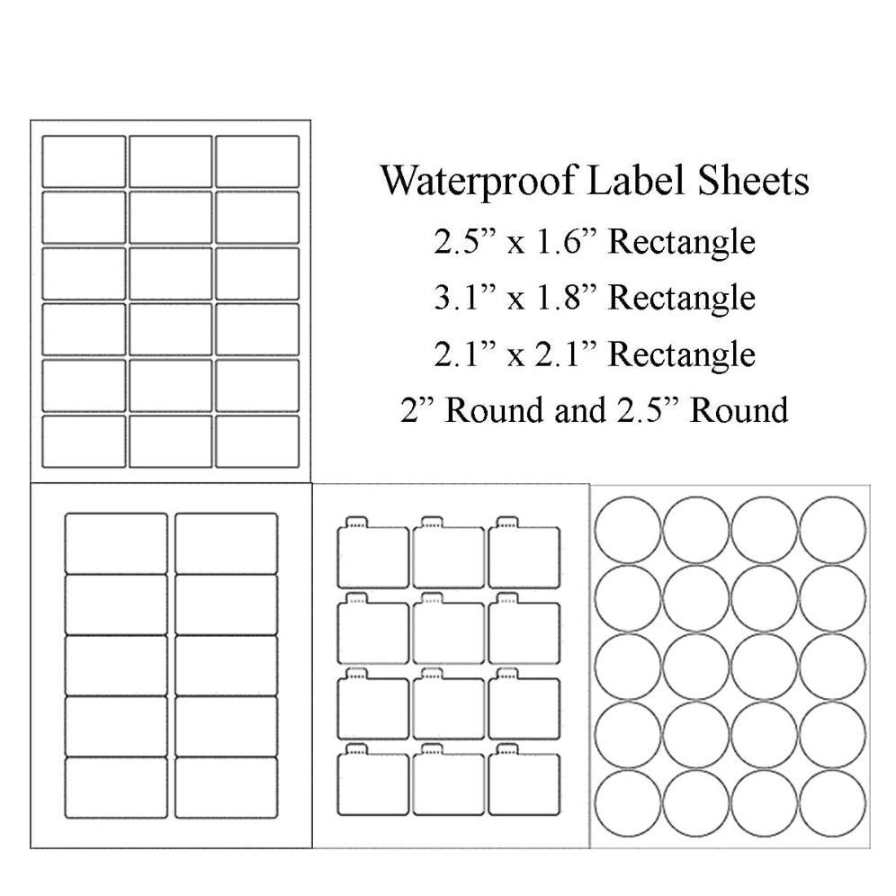 Blank Label Sheets Waterproof Labels Printable by CountryFolkSoap