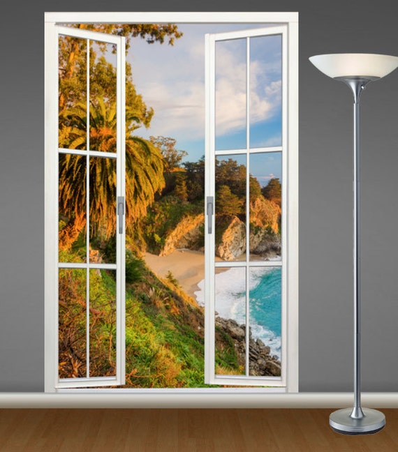 Wall mural french door self adhesive Big SurJulia Pfeiffer