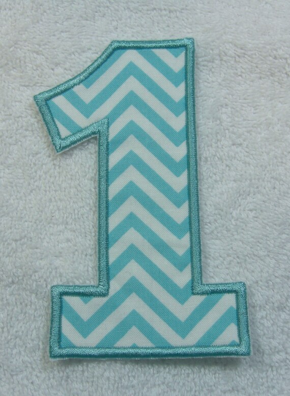 Number 1 Iron on Fabric Embroidered Iron On Applique Patch